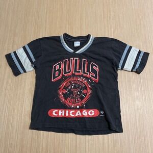 Vintage Scrimmage Chicago Bulls Kids T-Shirt Boys 8 Small Black Jersey Style USA